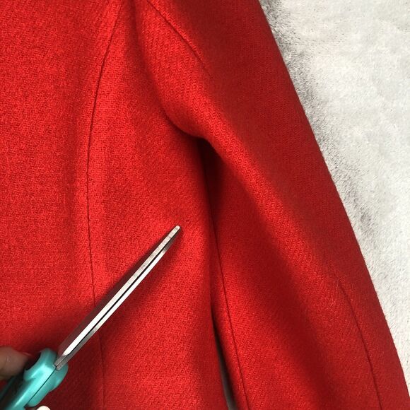 VTG PENDLETON Boiled Wool Jacket Sz 8 Red Button Up Made in USA Academia - Picture 11 of 12